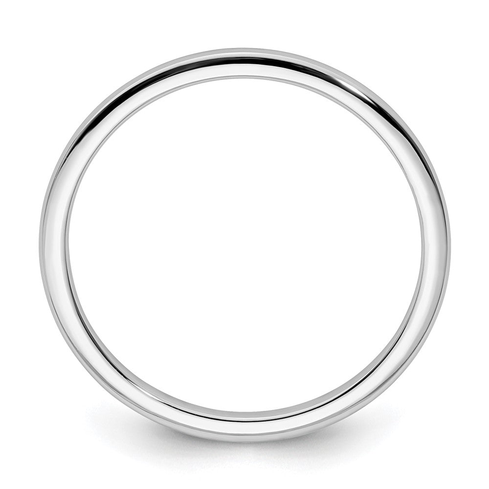 10K White Gold 1.2mm Half Round Stackable Band Size 7