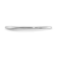 10K White Gold 1.2mm Half Round Stackable Band Size 4