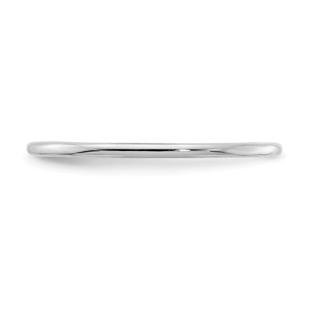 10K White Gold 1.2mm Half Round Stackable Band Size 7