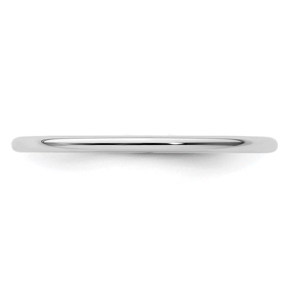 10K White Gold 1.2mm Half Round Stackable Band Size 5.5