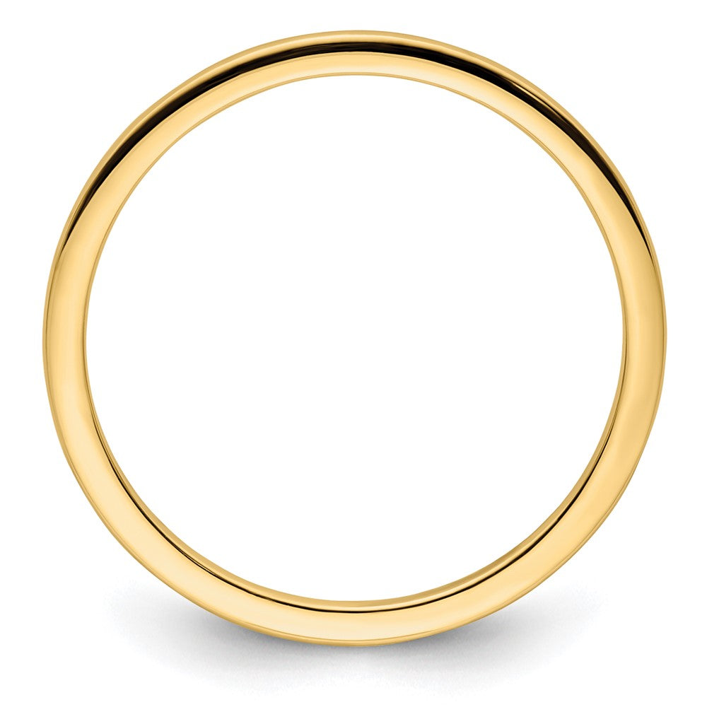 10K Gold 1.2mm Half Round Stackable Band Size 7
