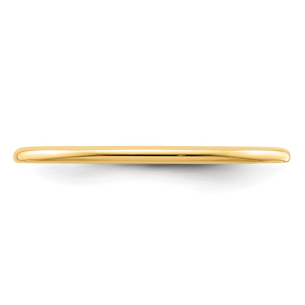 10K Gold 1.2mm Half Round Stackable Band Size 7.5