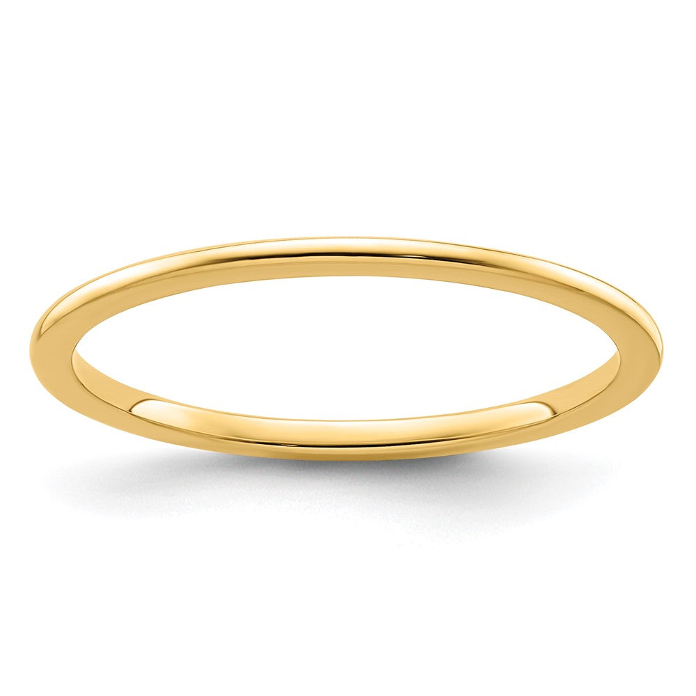 10K Gold 1.2mm Half Round Stackable Band Size 7.5