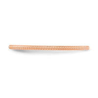 10K Rose Gold 1.2mm Bead Stackable Band Size 6.5