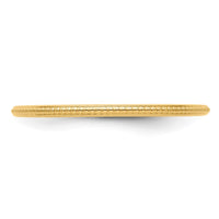 10K Gold 1.2mm Bead Stackable Band Size 6.5