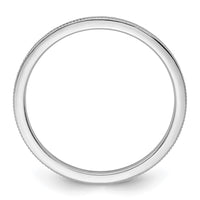10K White Gold 1.2mm Milgrain Stackable Band Size 5