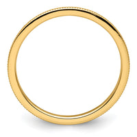 10K Gold 1.2mm Milgrain Stackable Band Size 5