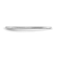 10K White Gold 1.2mm Half Round Satin Stackable Band Size 8