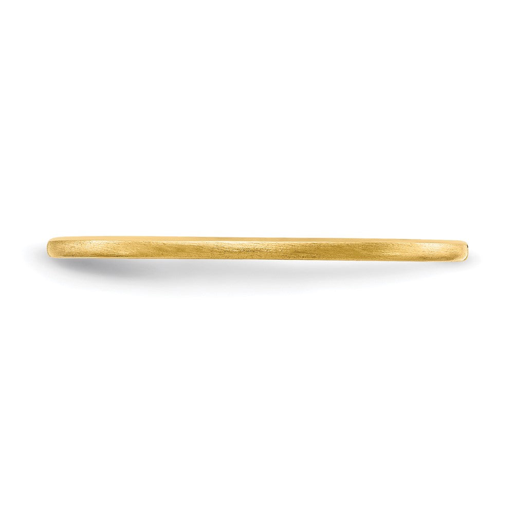 10K Gold 1.2mm Half Round Satin Stackable Band Size 9.5