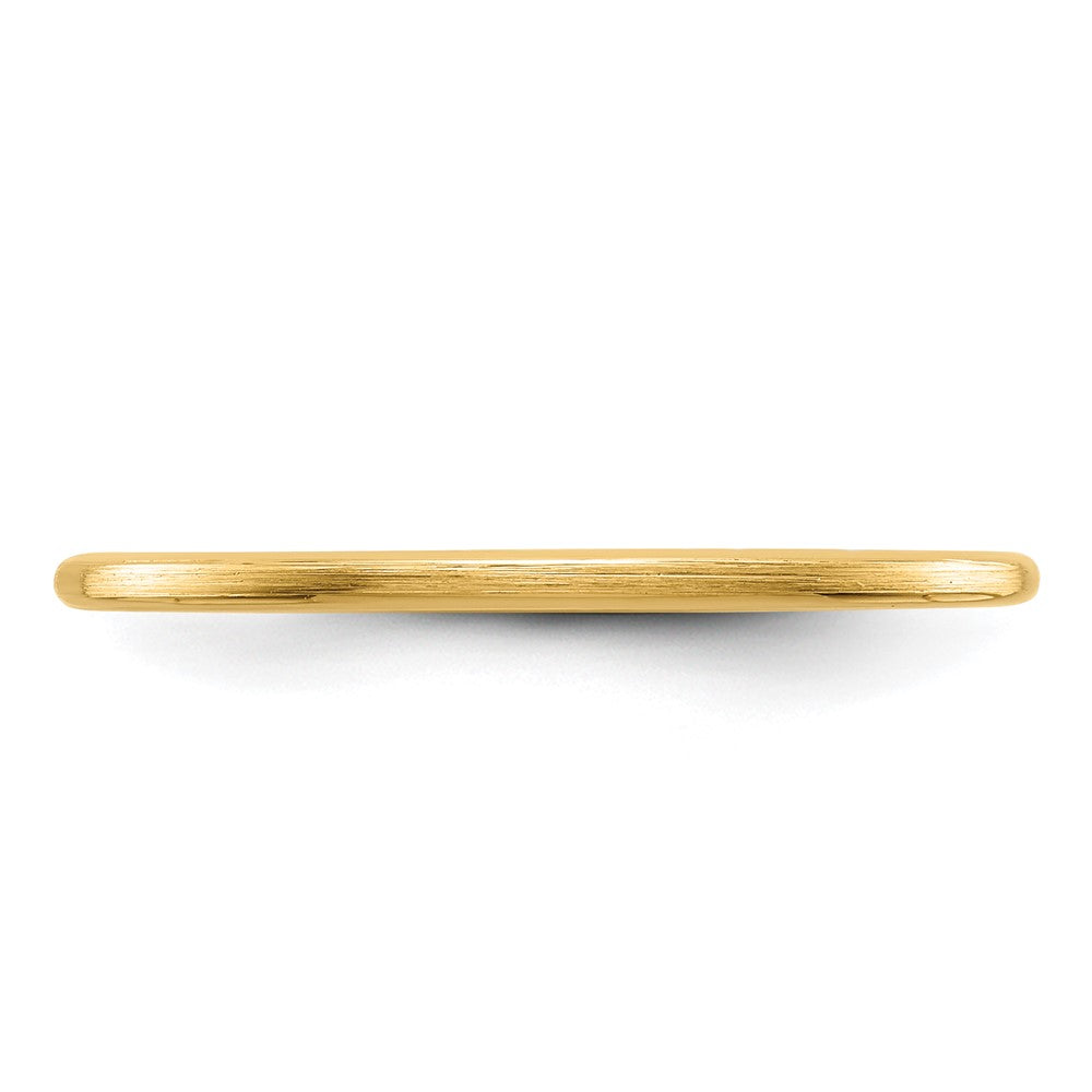 10K Gold 1.2mm Half Round Satin Stackable Band Size 9.5