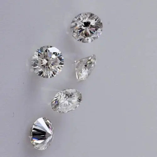 2 Ct Natural White Diamond 5 mm 5 Pcs Round Cut VVS1 D Grade GDGL Certified D03 ABC Jewelery