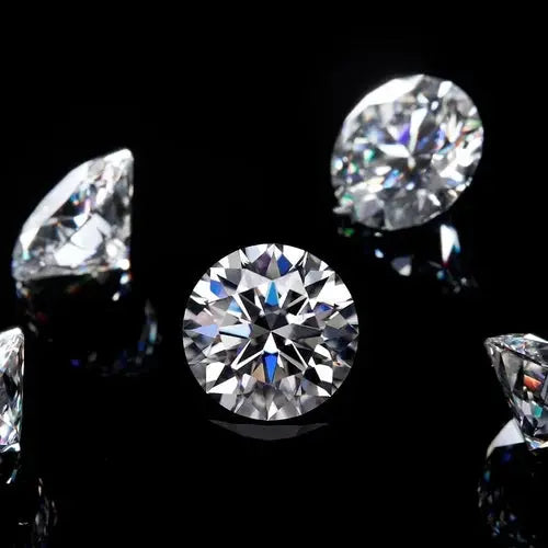 2 Ct Natural White Diamond 5 mm 5 Pcs Round Cut VVS1 D Grade GDGL Certified D03 ABC Jewelery
