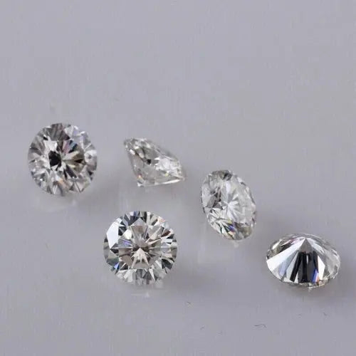 2 Ct Natural White Diamond 5 mm 5 Pcs Round Cut VVS1 D Grade GDGL Certified D03 ABC Jewelery