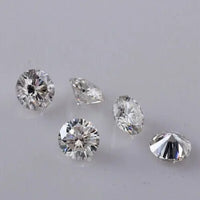 2 Ct Natural White Diamond 5 mm 5 Pcs Round Cut VVS1 D Grade GDGL Certified D03 ABC Jewelery
