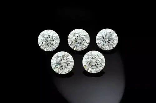 2 Ct Natural White Diamond Round Cut 5 mm 5 Pcs VVS1 D Grade GDGL Certified D612 ABC Jewelery