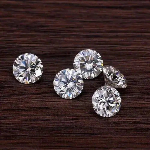 2 Ct Natural White Diamond Round Cut 5 mm 5 Pcs VVS1 D Grade GDGL Certified D612 ABC Jewelery