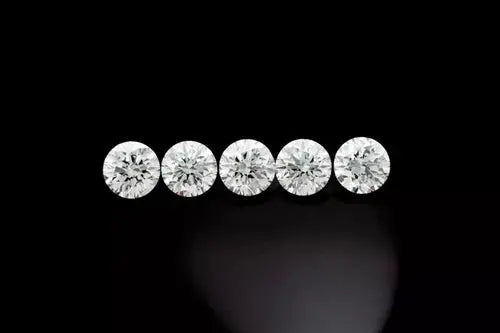 2 Ct Natural White Diamond Round Cut 5 mm 5 Pcs VVS1 D Grade GDGL Certified D612 ABC Jewelery
