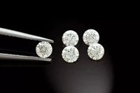 2 Ct Natural White Diamond Round Cut 5 mm 5 Pcs VVS1 D Grade GDGL Certified D612 ABC Jewelery