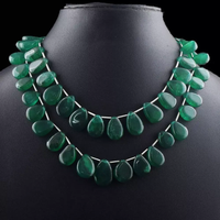 2 Strand Womens Green Emerald 557.00 Cts Beautiful Necklace Jewelery VK 27 E655 ABC Jewelery