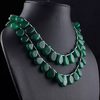 2 Strand Womens Green Emerald 557.00 Cts Beautiful Necklace Jewelery VK 27 E655 ABC Jewelery