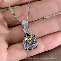 2.00Ct Round Cut Lab Created Diamond Women's Fancy Pendant 14K White Gold Over ABC Jewelery