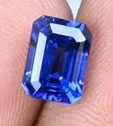 3.60 CT Natural Ceylon Blue Sapphire Emerald Certified Flawless Loose Gemstone ABC Jewelery