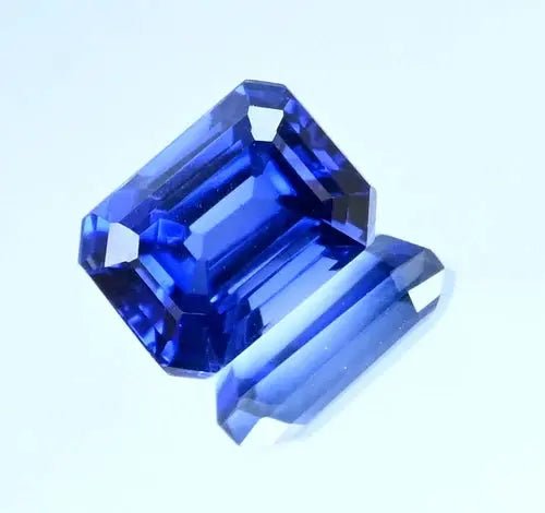 3.60 CT Natural Ceylon Blue Sapphire Emerald Certified Flawless Loose Gemstone ABC Jewelery