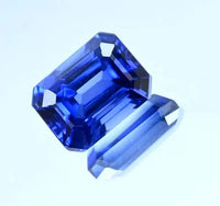 3.60 CT Natural Ceylon Blue Sapphire Emerald Certified Flawless Loose Gemstone ABC Jewelery