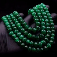 4 Strand Womens Green Emerald 1500.00 Cts Beautiful Necklace Jewelery VK 17 E631 ABC Jewelery