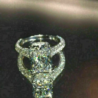 5Ct Lab Created Diamond Solitaire Women Engagement Ring 14K White Gold Finish ABC Jewelery