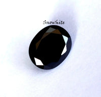 6.00 Ct Oval Cut Black Gemstone Loose Natural Diamond Alternative Ring Stone ABC Jewelries