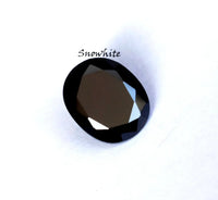 6.00 Ct Oval Cut Black Gemstone Loose Natural Diamond Alternative Ring Stone ABC Jewelries