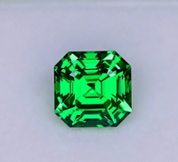 8 Ct Natural Colombian Green Emerald Asscher Cut GIE Certified Loose Gemstone ABC Jewelery