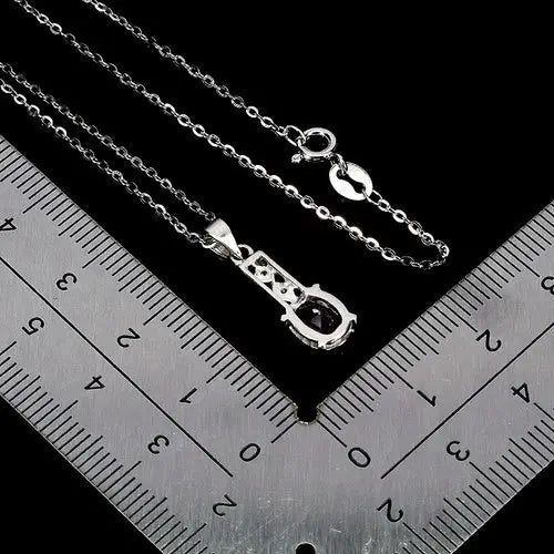 925 Sterling Silver Necklace Oval Ruby 8x6mm Natural Gemstone Jewelry 18inches ABC Jewelery