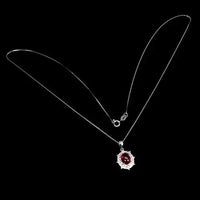 925 Sterling Silver Necklace Oval Ruby 8x6mm Natural Gemstone Jewelry 18inches ABC Jewelery