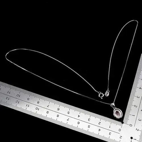 925 Sterling Silver Necklace Oval Star Ruby 6x4mm Ruby Diamond Cut Gemstone 18in ABC Jewelery
