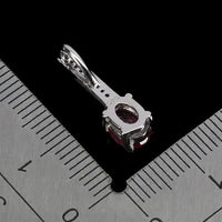925 Sterling Silver Pendant Oval Ruby 7x5mm Ruby Diamond Cut Gemstone Jewelry ABC Jewelery