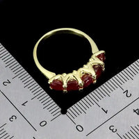 925 Sterling Silver Ring Round Ruby 5mm Natural Gemstone Jewelry Size 7 ABC Jewelery
