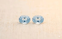 AAA+ Certified 2 Pieces, Aquamarine L.Blue Color Oval Shaped Brazil Gemstone Weight 0.29 Ct. Size 3x2 mm. ABC Jewelries