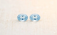 AAA+ Certified 2 Pieces, Aquamarine L.Blue Color Oval Shaped Brazil Gemstone Weight 0.29 Ct. Size 3x2 mm. ABC Jewelries