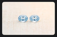 AAA+ Certified 2 Pieces, Aquamarine L.Blue Color Oval Shaped Brazil Gemstone Weight 0.29 Ct. Size 3x2 mm. (Copy) ABC Jewelries