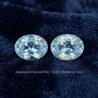 AAA+ Certified 2 Pieces, Aquamarine L.Blue Color Oval Shaped Brazil Gemstone Weight 0.30 Ct. Size 3x2 mm. ABC Jewelries