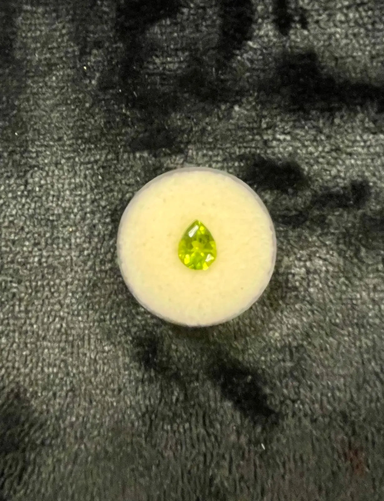 AAA+ Certified Natural 1 Piece Brazilian Lime Green Garnet Pear Shaped Gemstone, Weight: 1.33 ct, Size 6x4 ABC Jewelries