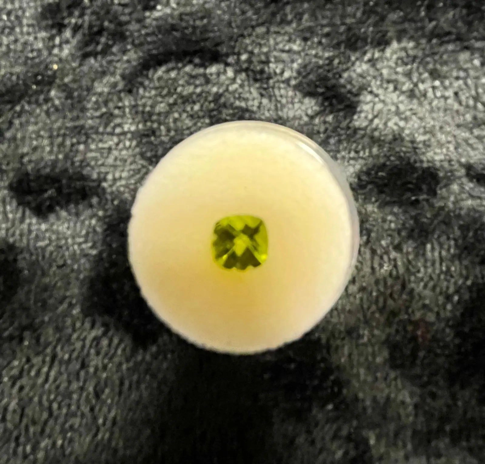 AAA+ Certified Natural 1 Piece Brazilian Lime Green Garnet Square Cushion Cut Shaped Gemstone, Weight: 1.27 ct, Size 5 ABC Jewelries