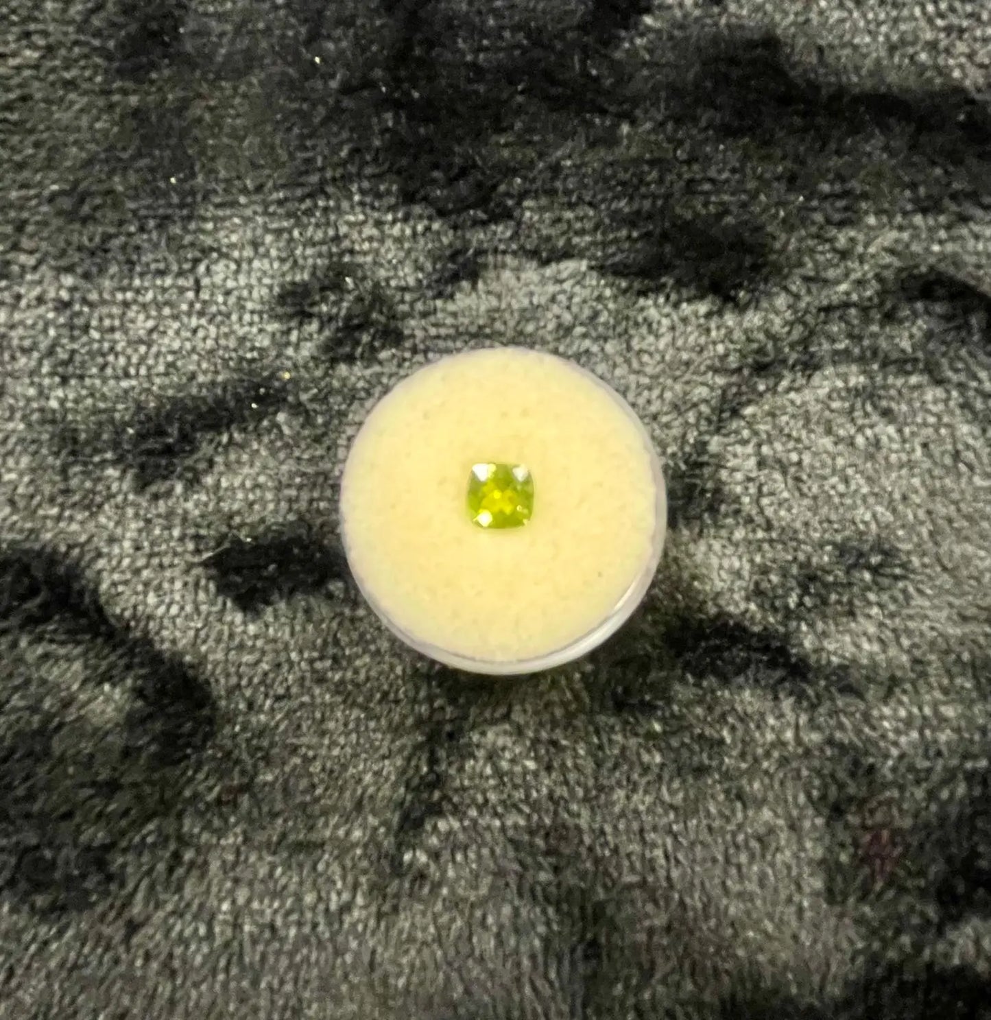 AAA+ Certified Natural 1 Piece Brazilian Lime Green Garnet Square Cushion Cut Shaped Gemstone, Weight: 1.33 ct, Size 6 ABC Jewelries