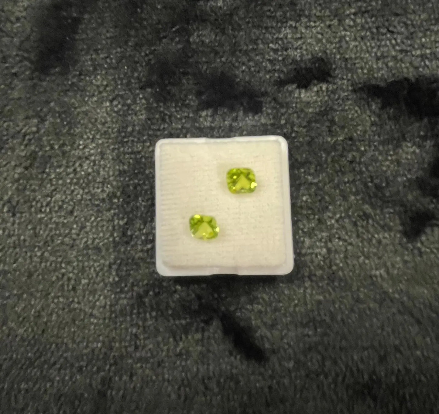 AAA+ Certified Natural 1 Piece Brazilian Lime Green Garnet Square Cushion Cut Shaped Gemstone, Weight: 1.72 ct, Size 5 ABC Jewelries