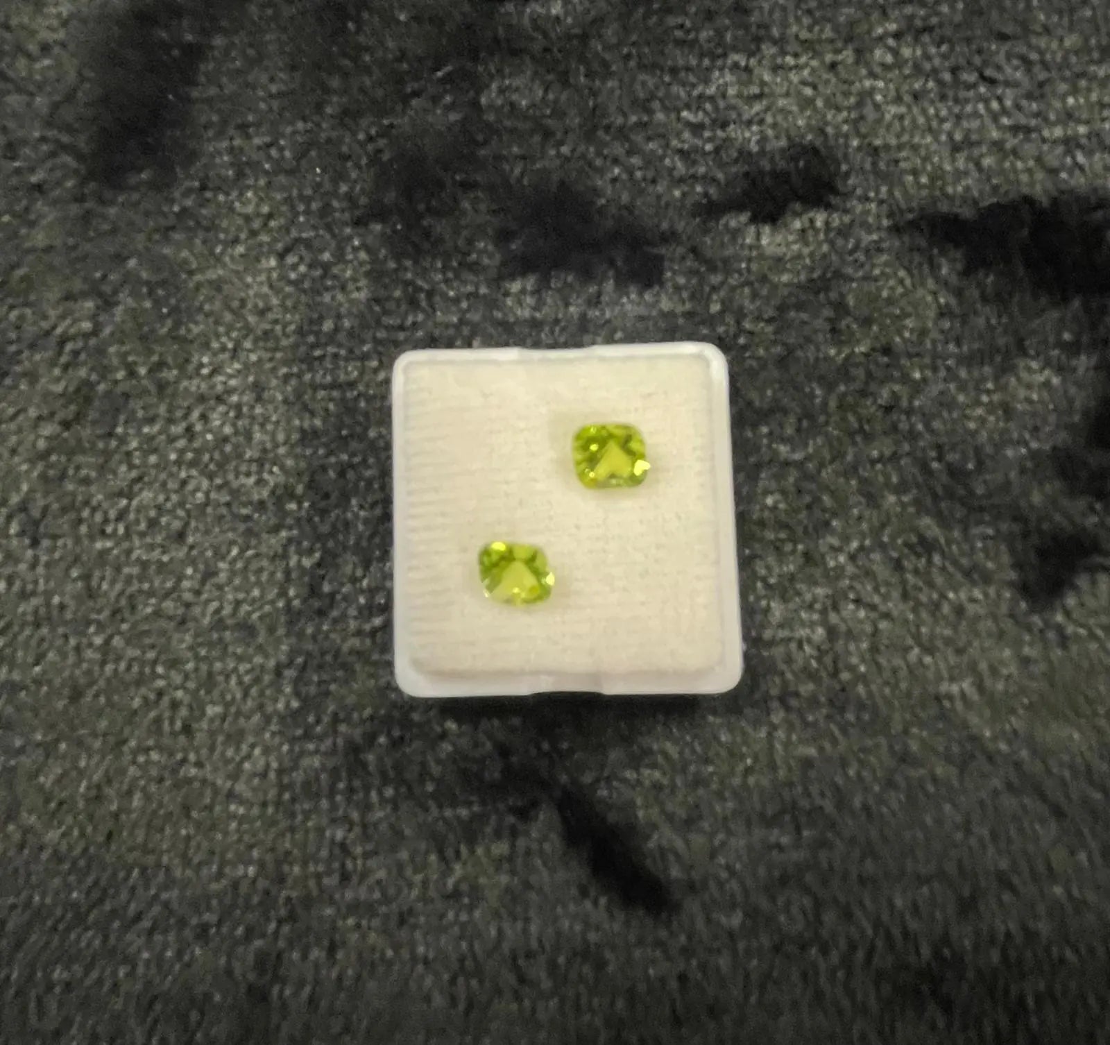 AAA+ Certified Natural 1 Piece Brazilian Lime Green Garnet Square Cushion Cut Shaped Gemstone, Weight: 1.72 ct, Size 5 ABC Jewelries