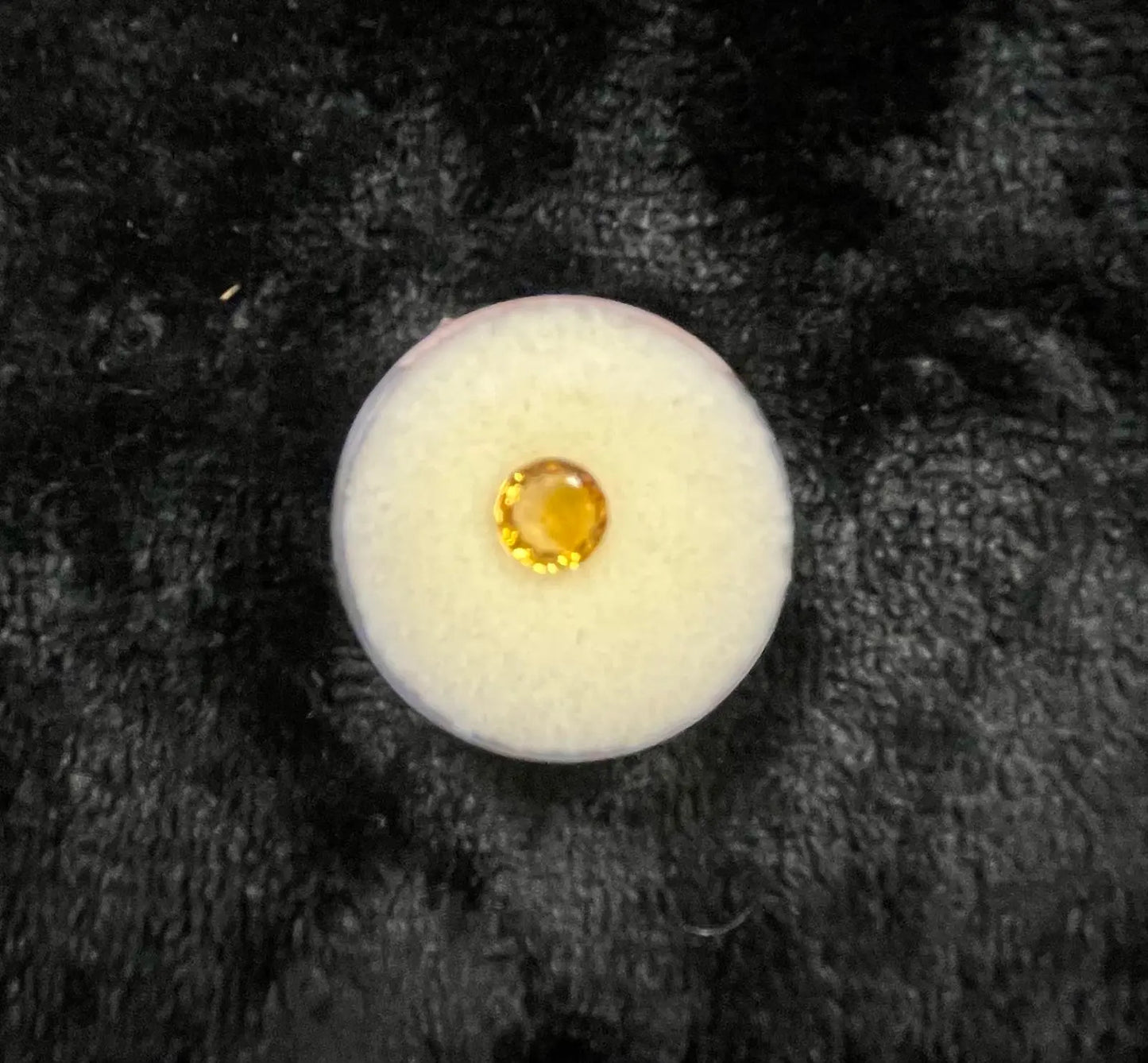 AAA+ Certified Natural 1 Piece Citrine/Gold Round Shaped Gemstone, Weight: 0.94 ct, Size 6 ABC Jewelries