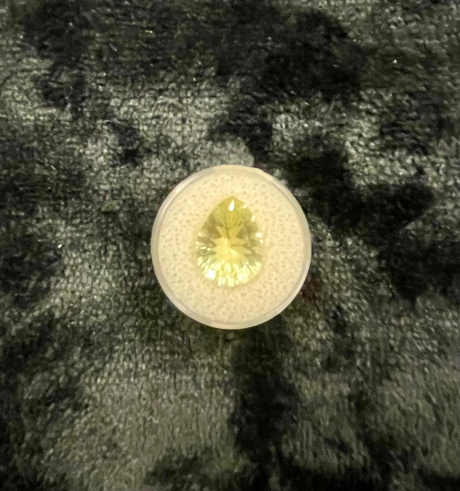 AAA+ Certified Natural 1 Piece Golden Peridot Pear Shaped Gemstone, Weight: 7.5 ct, Size 40x50 ABC Jewelries