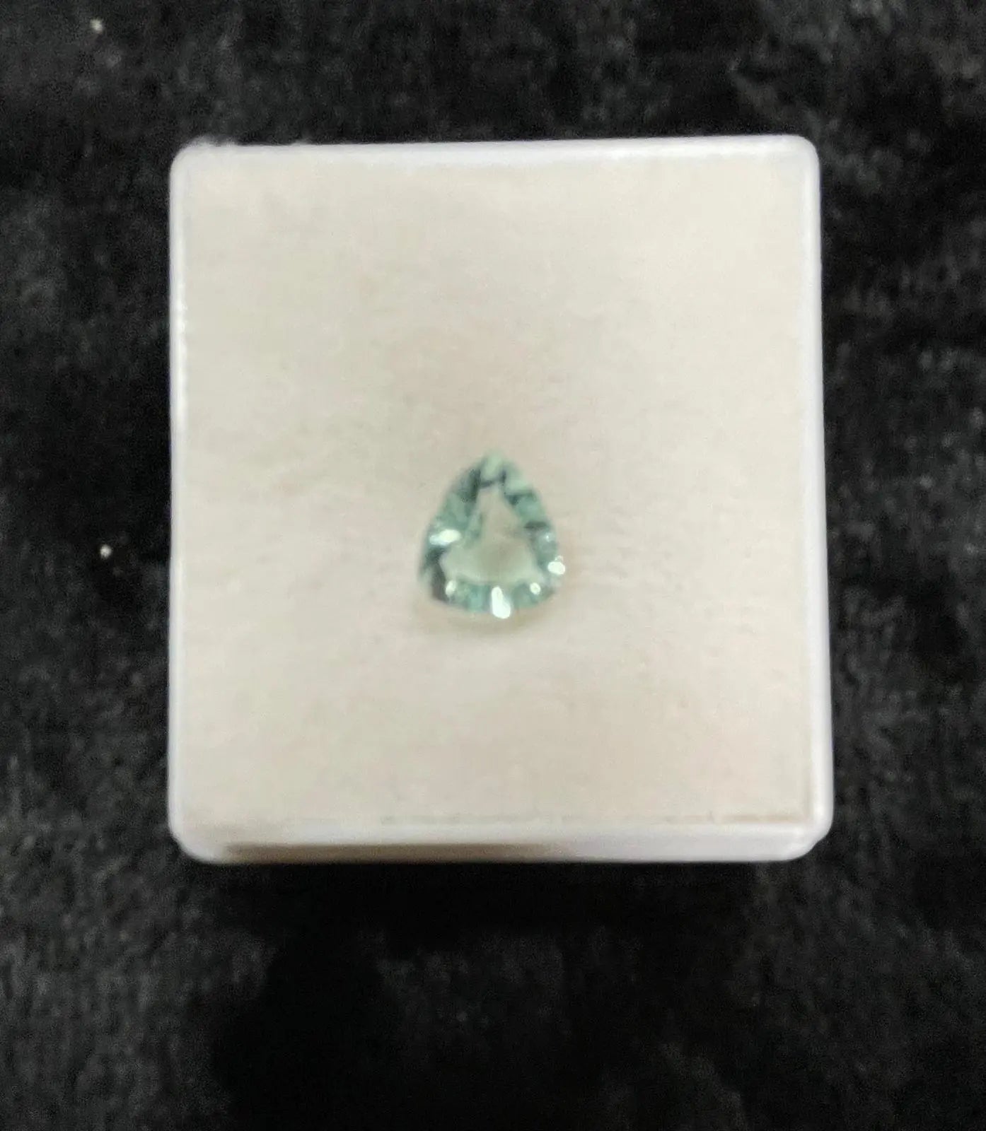 AAA+ Certified Natural 1 Piece Green-Blue Fluorite Trillion Cut Shaped Gemstone, Weight: 2.4 ct, Size 6x4 ABC Jewelries